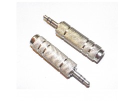 Steel Jack Plug Stereo Converter 1/4inch / 6.5mm to 3.5mm